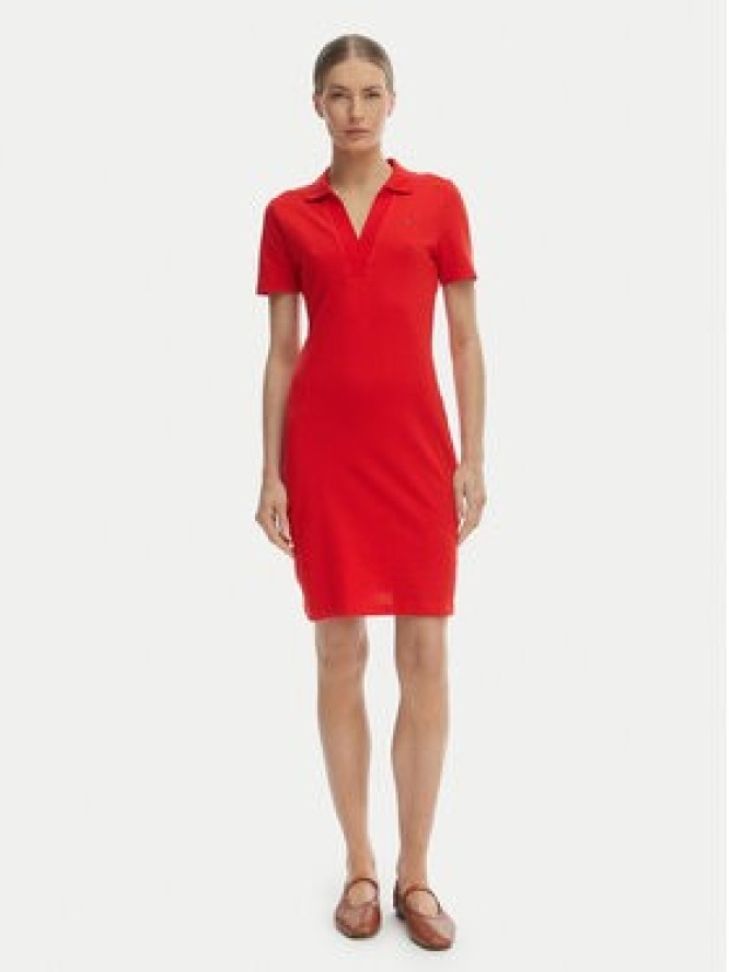 Tommy Hilfiger Sukienka codzienna WW0WW42567 Pomarańczowy Slim Fit