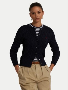 Polo Ralph Lauren Kardigan 211891643002 Granatowy Regular Fit