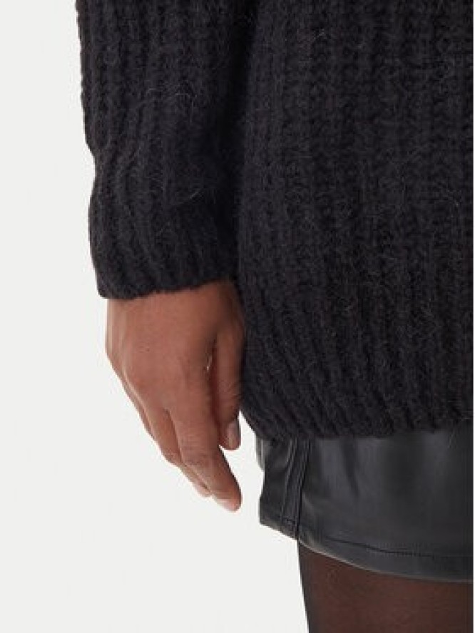 HUGO Sweter Sloguis 50548245 Czarny Oversize