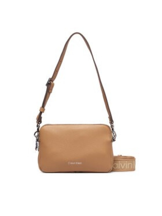 Calvin Klein Torebka Webbing 2X Strap Camera Bag LV04F3656G Beżowy