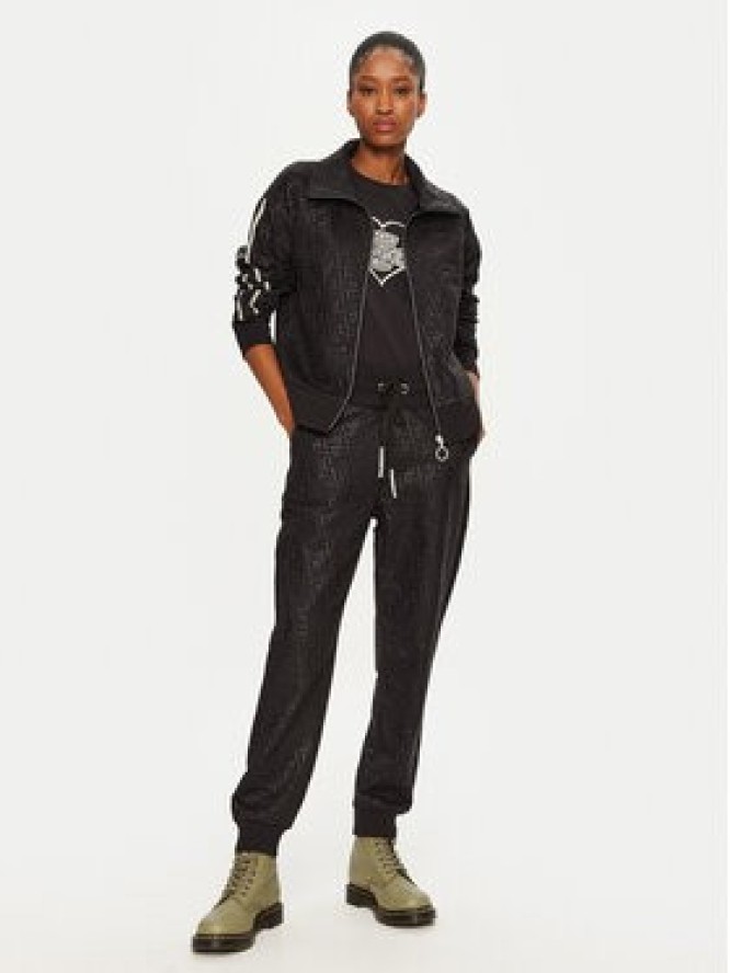 Aeronautica Militare Spodnie dresowe 242PF954DF571 Czarny Regular Fit