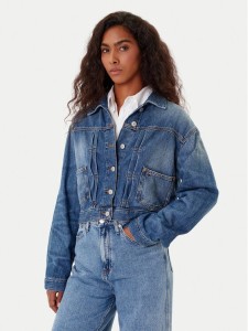 Tommy Jeans Kurtka jeansowa DW0DW21061 Granatowy Regular Fit