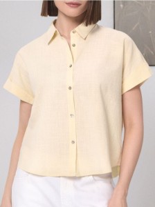 Koszula z krótkim rękawem - żółty