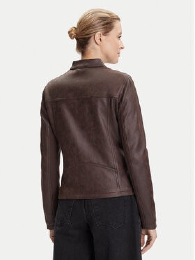 Desigual Kurtka z imitacji skóry Basic 25WWEW43 Brązowy Regular Fit