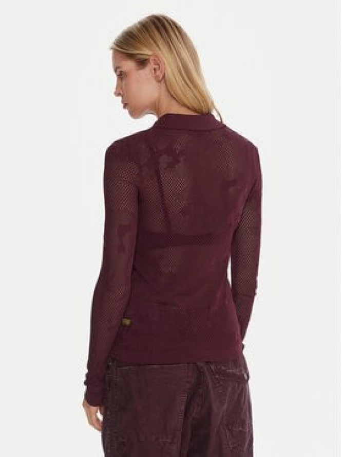 G-Star Raw Bluzka Pointelle D26657-B754 Bordowy Slim Fit