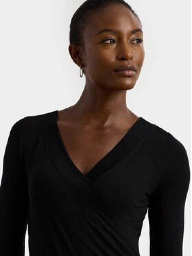 Lauren Ralph Lauren Bluzka 200824366001 Czarny Slim Fit
