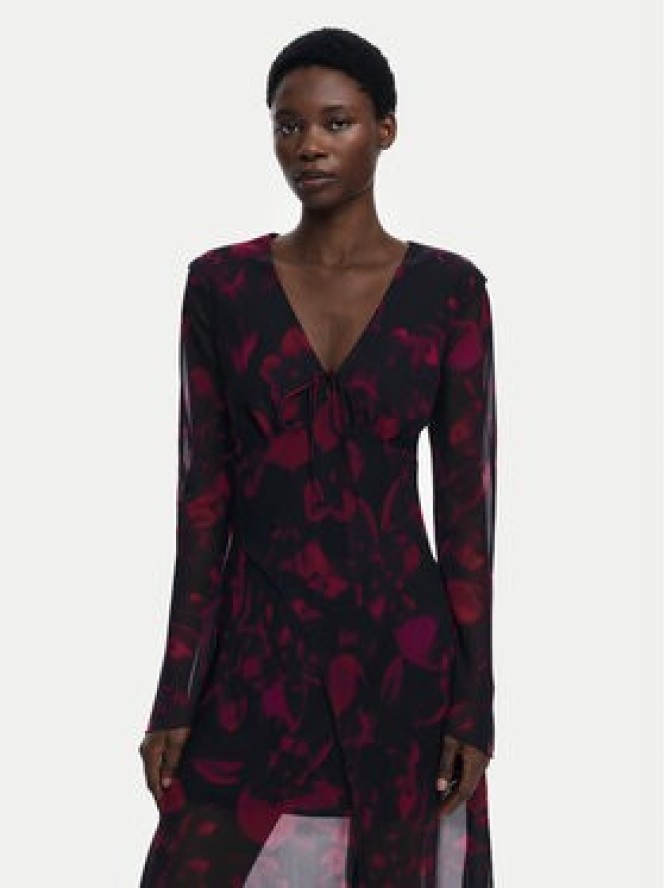 Desigual Sukienka koktajlowa Ratan 25WWVW24 Bordowy Regular Fit