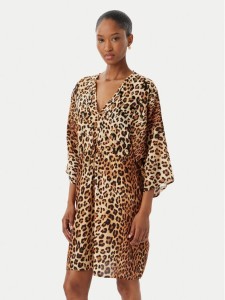 LOLA CASADEMUNT Sukienka letnia LS2616015 Brązowy Regular Fit