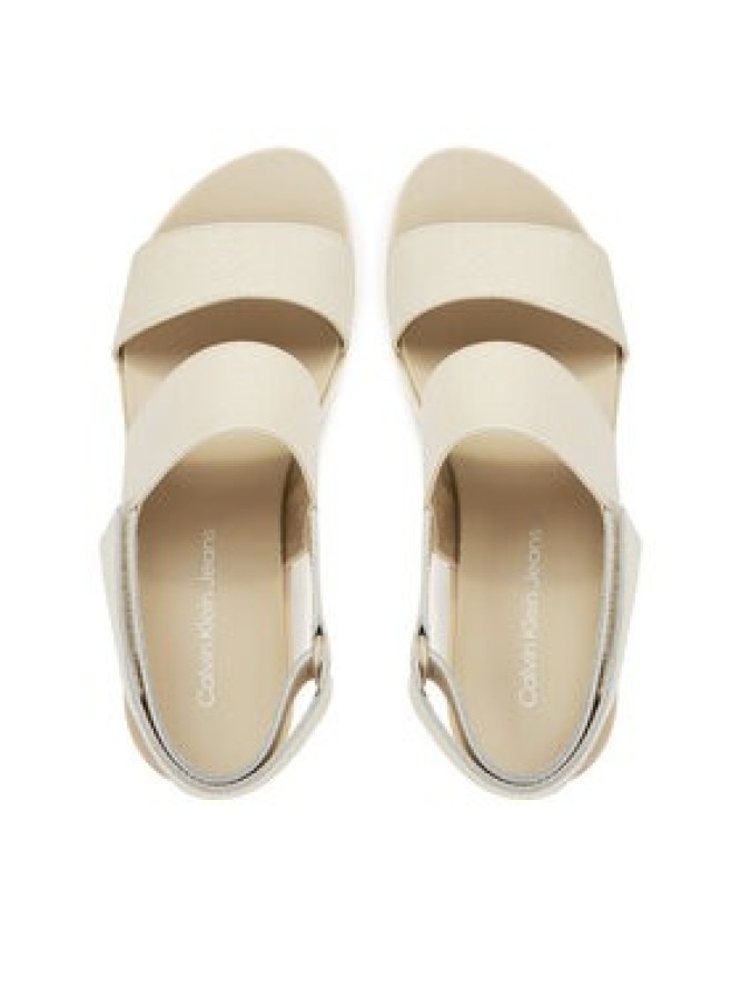 Calvin Klein Jeans Sandały Flatform Sandal Sling In YW0YW01788 Écru