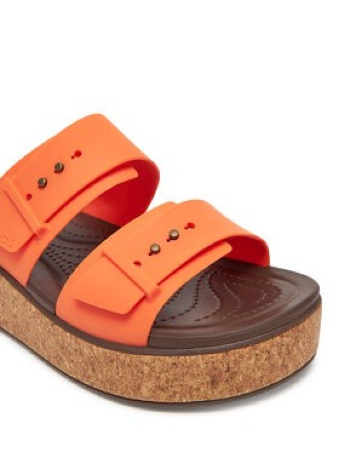 Crocs Klapki Brooklyn Cork Buckle 211252 Pomarańczowy