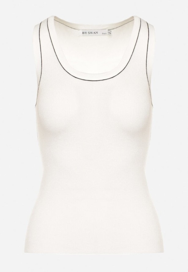 Biało-Czarny Top z Modalem i Wiskozą Sanilatia