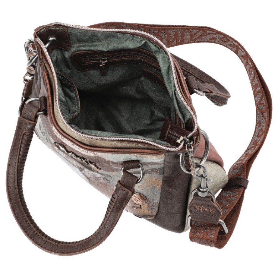 Brązowa Torebka Anekke Modny Kuferek Damski Premium