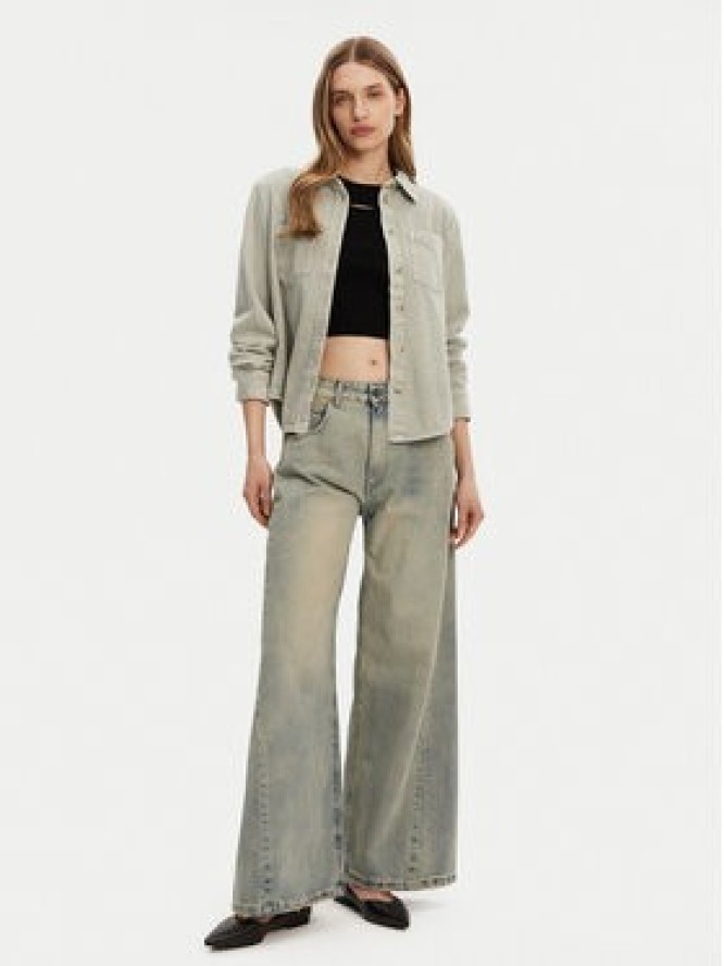 ONLY Koszula jeansowa Silla 15338783 Zielony Slim Fit