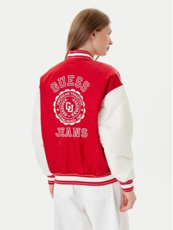 Guess Jeans Kurtka bomber W5YL15 WHAA2 Czerwony Regular Fit