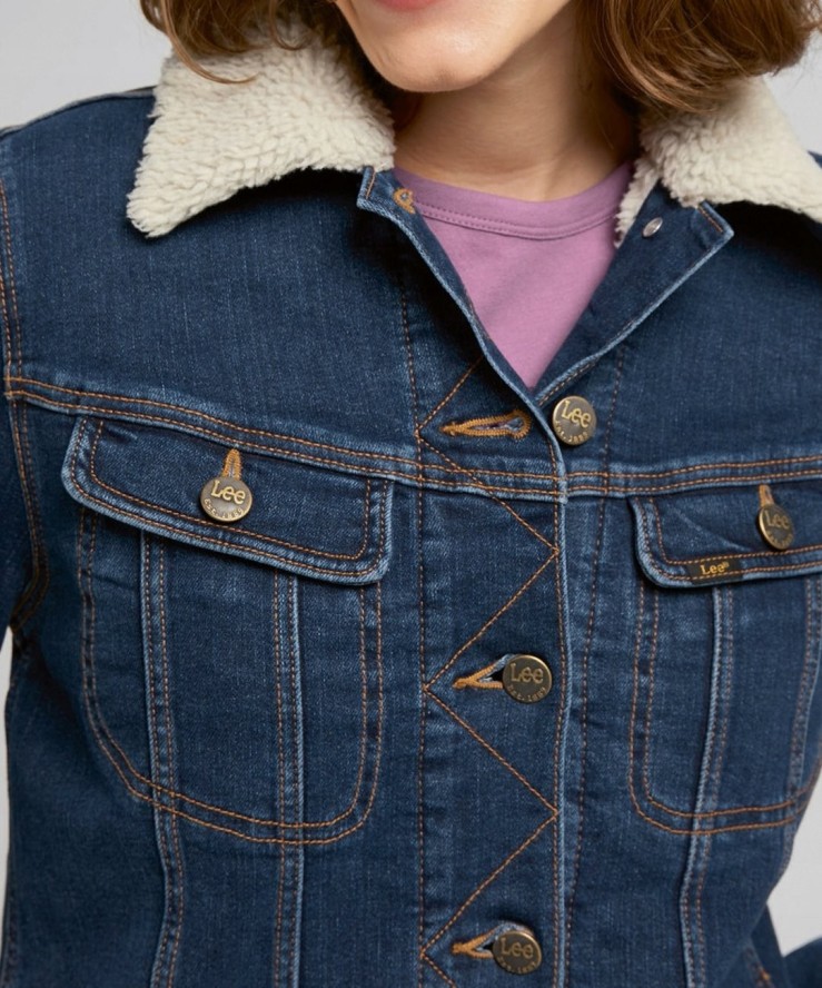 LEE SHERPA RIDER DAMSKA KURTKA DARK BLUE L54VSQZG 112319223