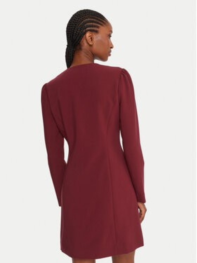 French Connection Sukienka koktajlowa 71ZEU Bordowy Regular Fit