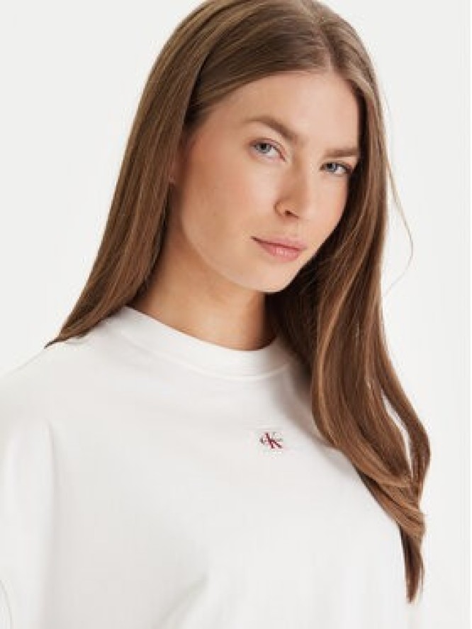 Calvin Klein Jeans T-Shirt LV047D204G Biały Oversize
