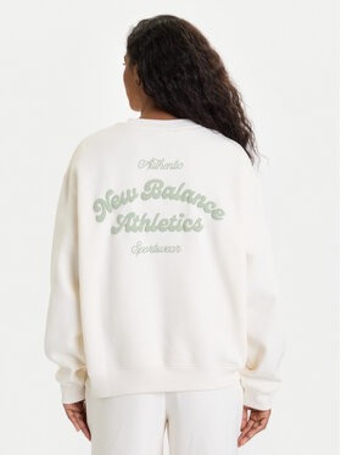 New Balance Bluza WT53516 Biały Relaxed Fit