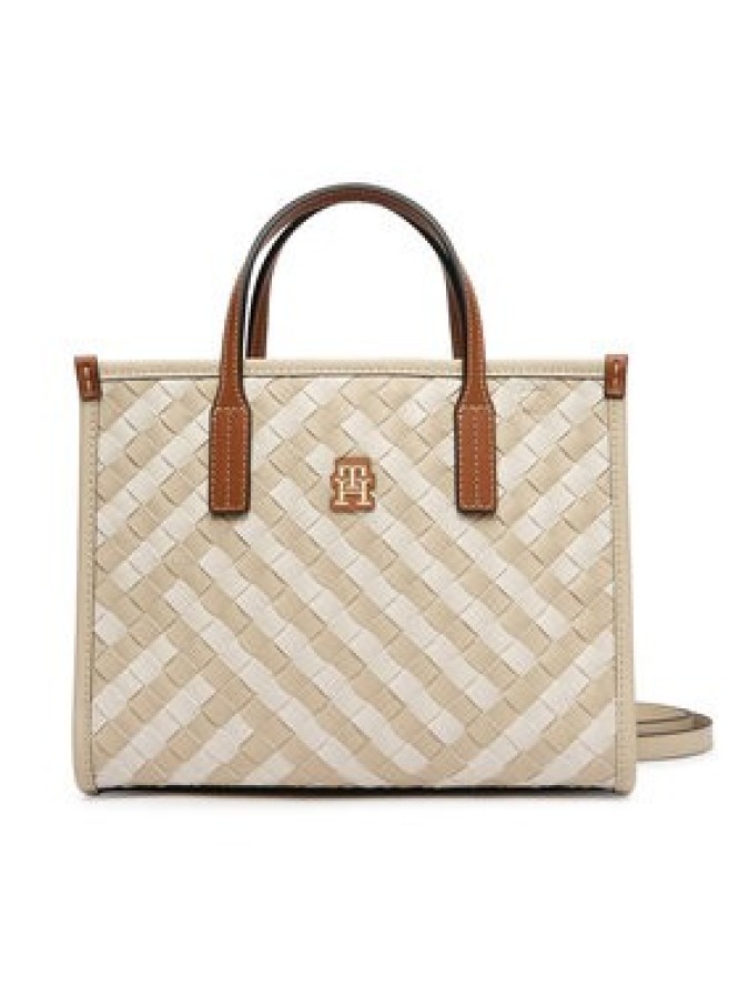 Tommy Hilfiger Torebka Th City Mini Tote AW0AW18393 Beżowy