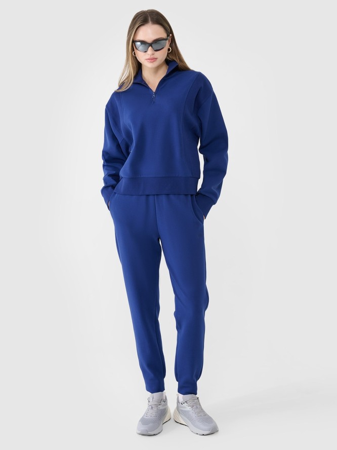 4F Spodnie dresowe joggery damskie - granatowe M