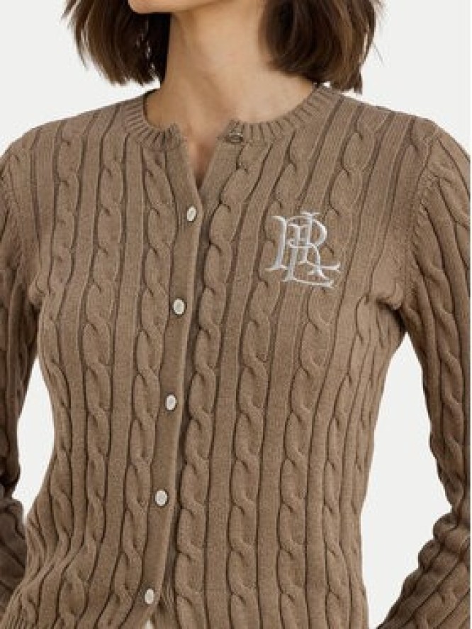 LAUREN RALPH LAUREN Kardigan 200932225012 Brązowy Slim Fit