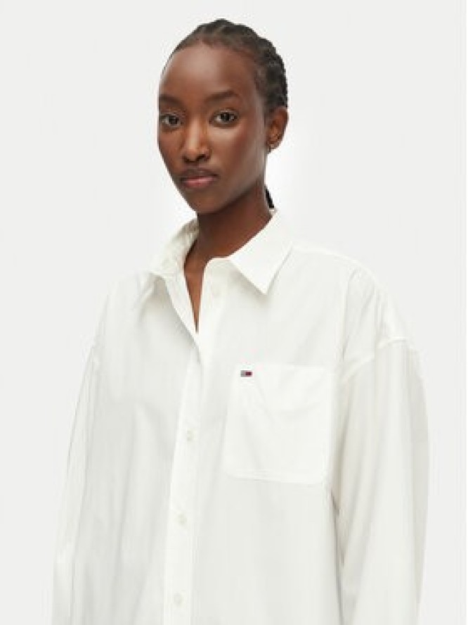 Tommy Jeans Koszula Essential DW0DW22936 Biały Oversize