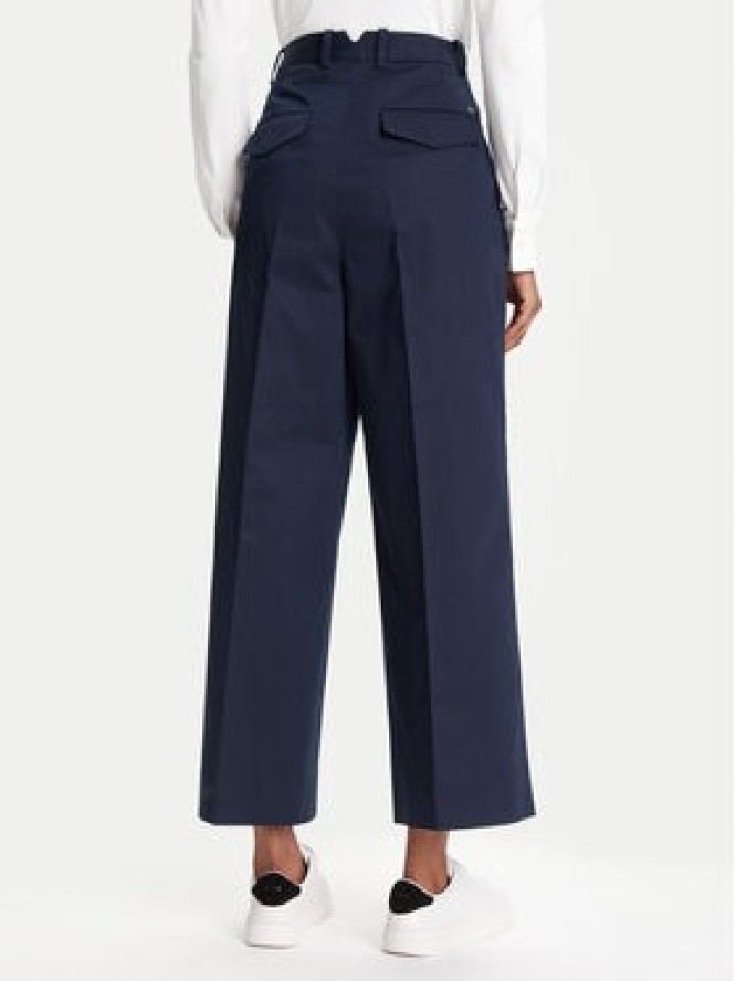 Tommy Hilfiger Spodnie materiałowe WW0WW45791 Granatowy Wide Leg