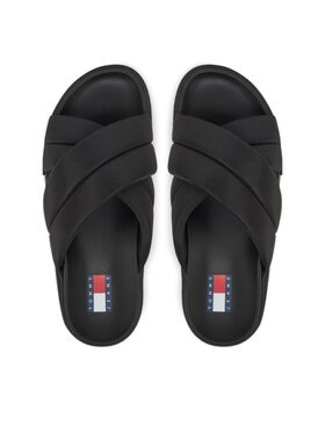 Tommy Jeans Klapki Tjw Flatform Sandal EN0EN02775 Czarny