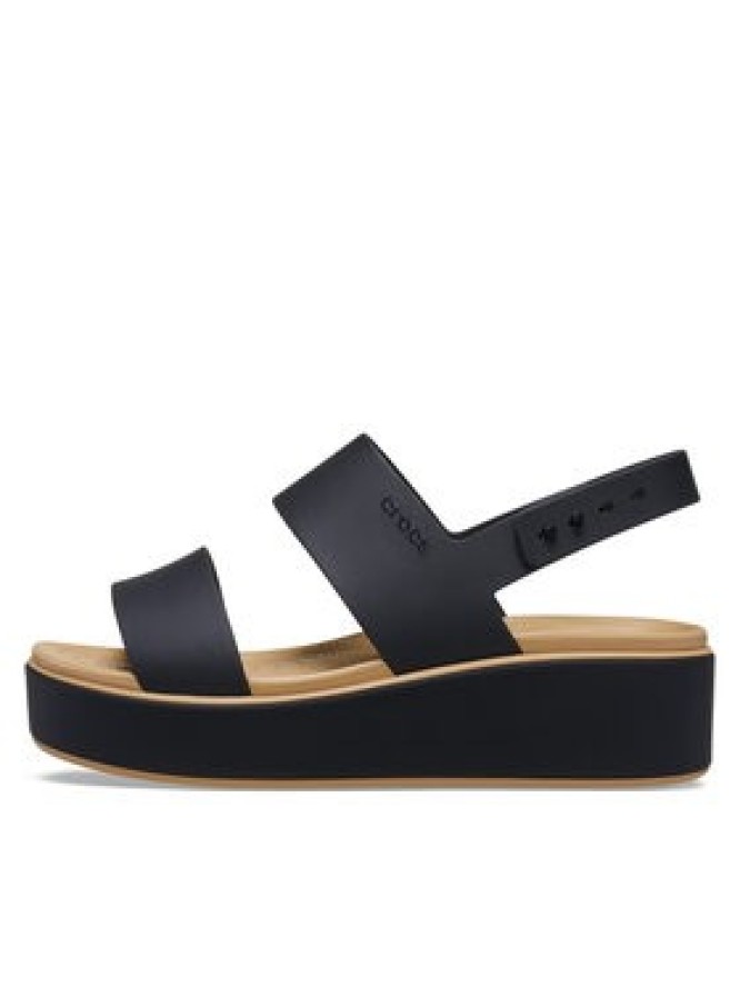 Crocs Sandały Brooklyn Matte Wrap Low Wedge 211802 Czarny