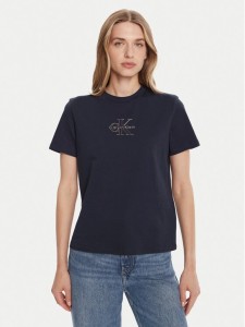 Calvin Klein Jeans T-Shirt Classic Monologo LV047D873G Granatowy Regular Fit