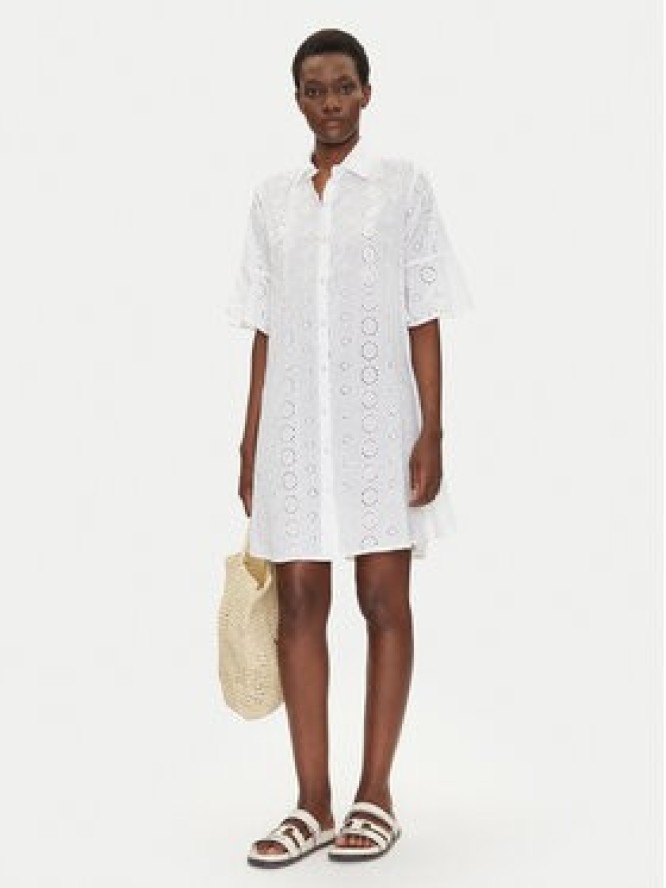 Iconique Sukienka koszulowa IC25-006 Biały Regular Fit