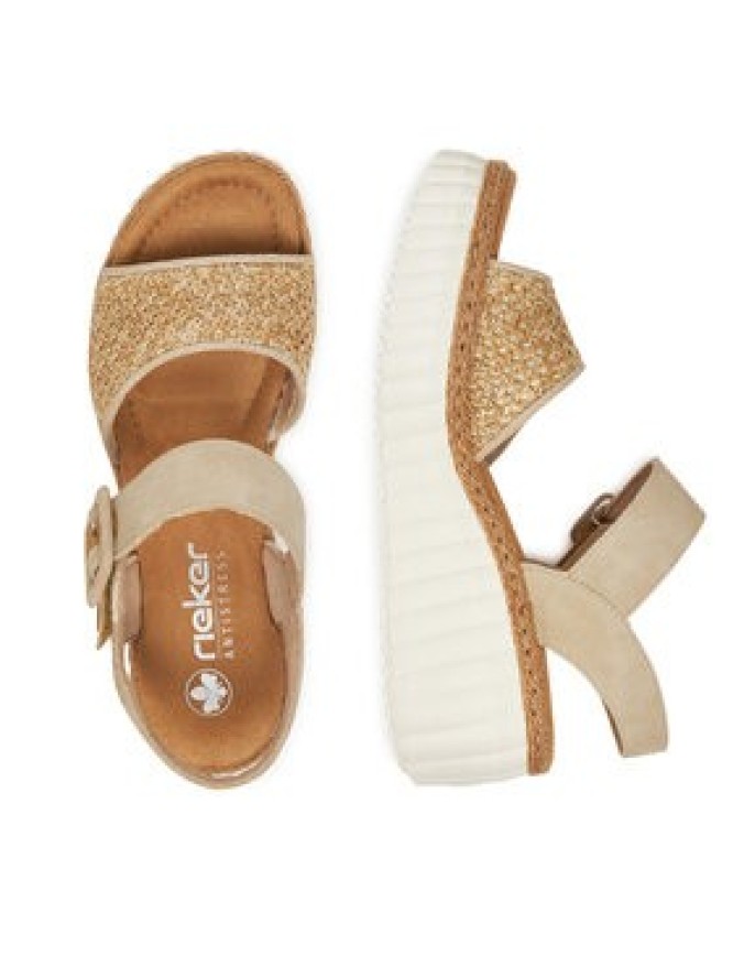 Rieker Sandały 69176-62 Beżowy