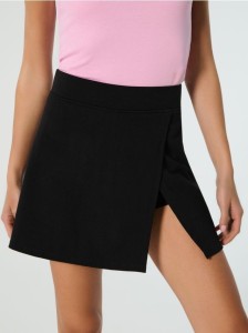 Dresowe spódnico-spodenki - czarny