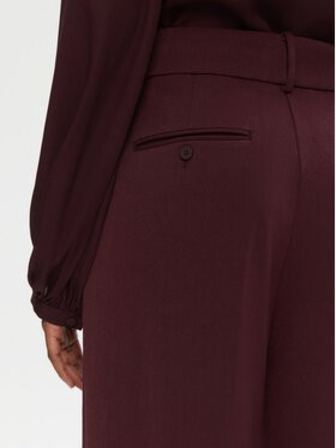 STAUD Spodnie palazzo Prince R24F4138ST Bordowy Regular Fit