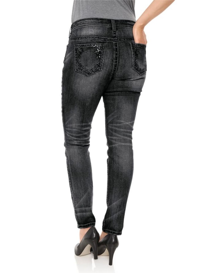 Heine Dżinsy - Slim fit - w kolorze czarnym rozmiar: W21