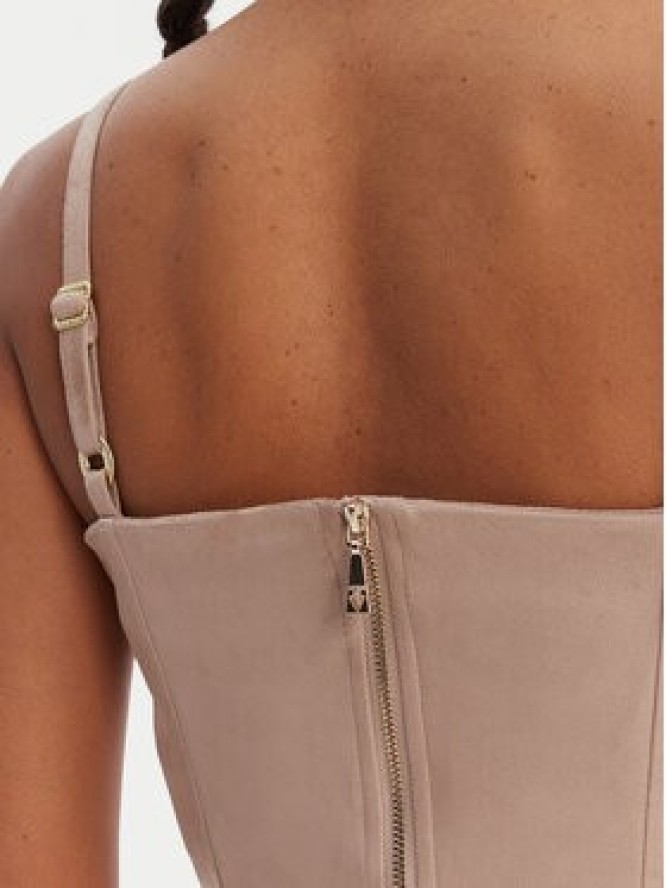 Guess Top W6RH03 WJ472 Beżowy Slim Fit