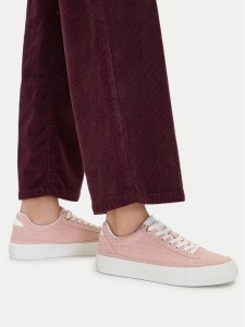 Tommy Hilfiger Sneakersy Washed Canvas Platform Trainers FW0FW09172 Różowy