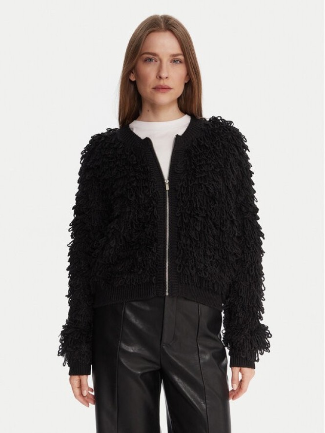 French Connection Kardigan 78ZBU Czarny Regular Fit