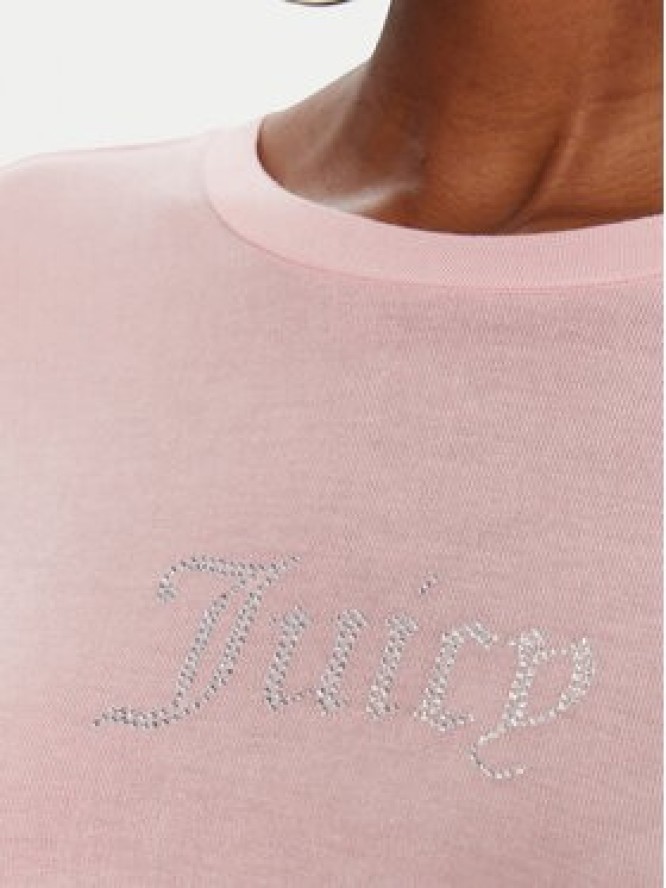 Juicy Couture T-Shirt Sheer JCWCT225301 Różowy Slim Fit