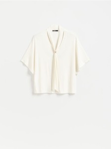 T-shirt z modalem - złamana biel