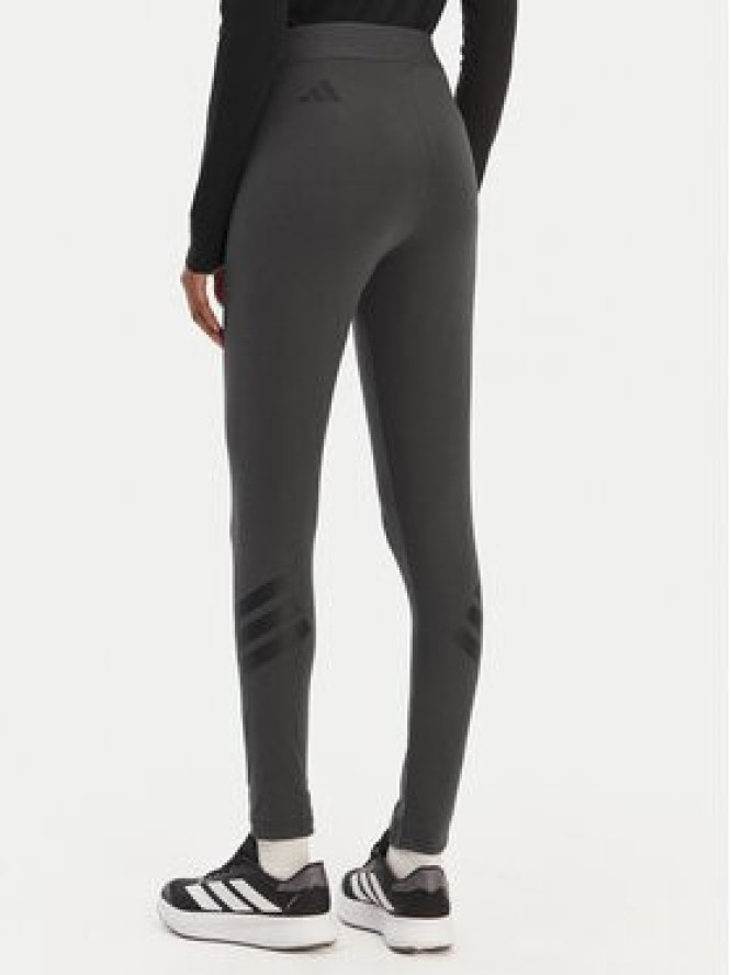 adidas Legginsy Future Icons 3-Stripes KD7667 Szary Slim Fit