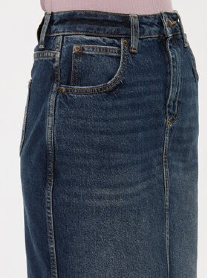 Lee Spódnica jeansowa 112355270 Granatowy Regular Fit