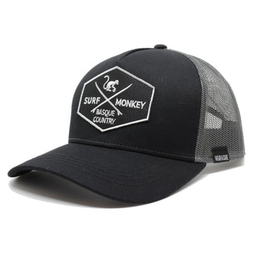Czapka Trucker - 5 paneli / Recykling / Dorośli / Jeden rozmiar (Czarny/Ołów)