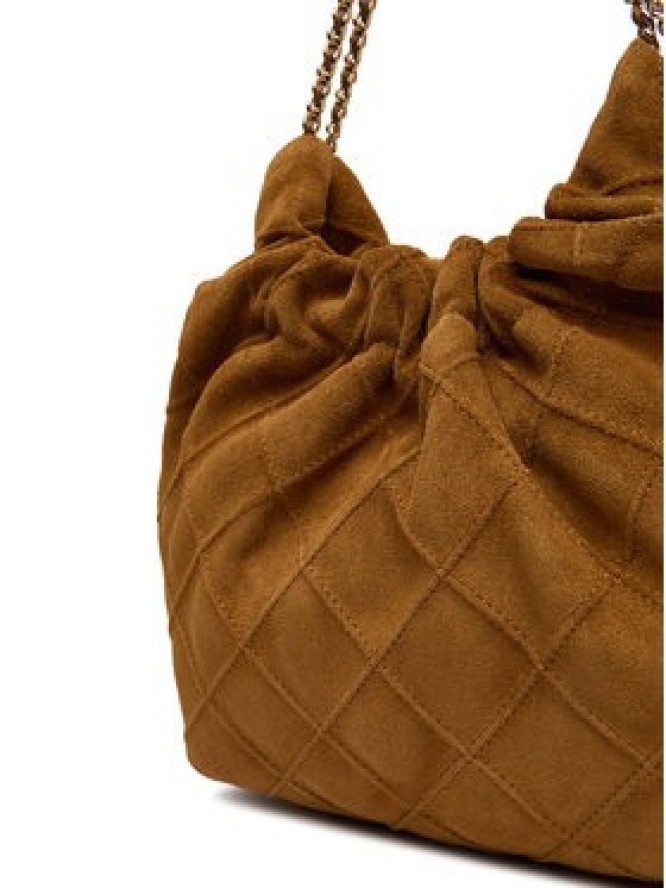 Tory Burch Torebka Fleming Suede Mini Hobo Bag 166066 Brązowy