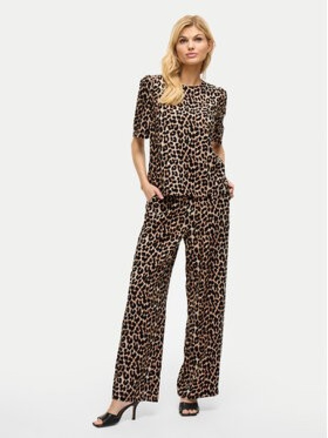 Vila Bluzka Liopana 14105564 Brązowy Regular Fit