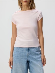 Bawełniany t-shirt - pastelowy róż