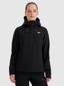 4F Kurtka softshell wiatroodporna membrana 8000 damska - czarna L