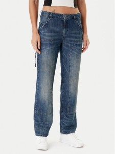 Guess Jeansy W5YA2E D5R0D Granatowy Straight Leg