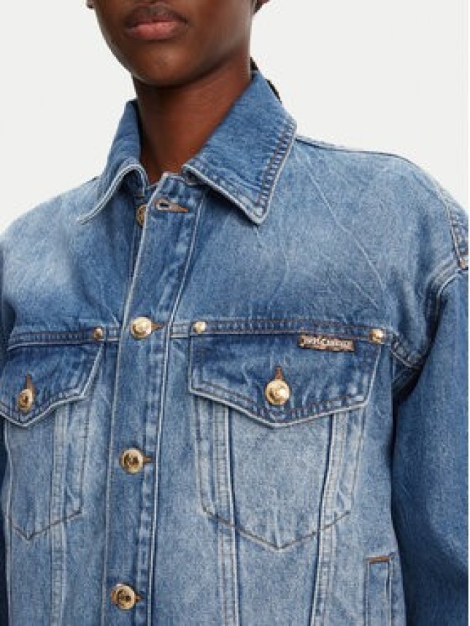 Just Cavalli Kurtka jeansowa 78PAS4O3 Niebieski Regular Fit