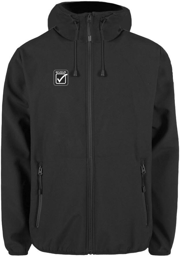 Unisex Softshell Kurtka Givova Czarna L - Wiatroszczelna i Oddychająca
